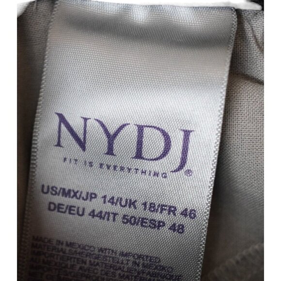 NYDJ Womens Marilyn Straight Leg Black Leopard Print Jeans Size 14 - Picture 11 of 13